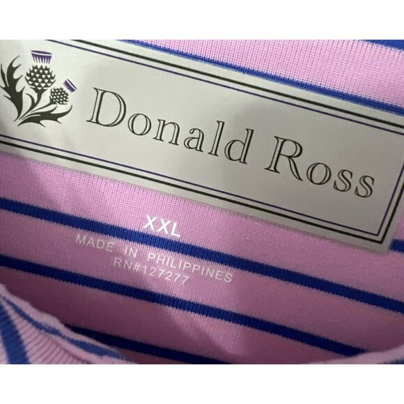 Donald Ross Mens Polo Golf Shirt XXL Pink Cherokee Town Country Club Embroidered - Picture 2 of 8